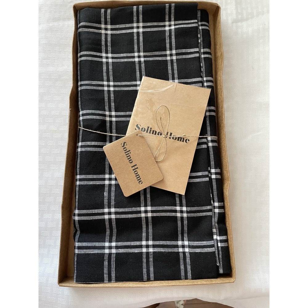 Solino Home Linen Square Tablecloth - Marseille Plaid 53" x 53"